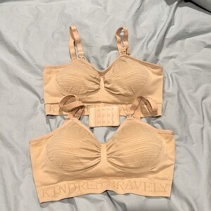 Kindred Bravely Nude/Beige Maternity/Nursing Bras - Soft Stretch Twin Pack